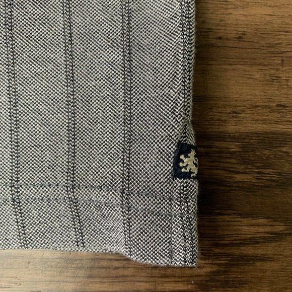 Nat Nast Mens Large Gray Striped Polo Shirt Rayon Polyester Blend Soft - Picture 10 of 12